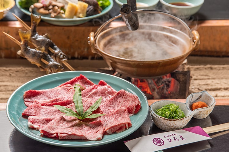 囲炉裏料理_牛しゃぶ